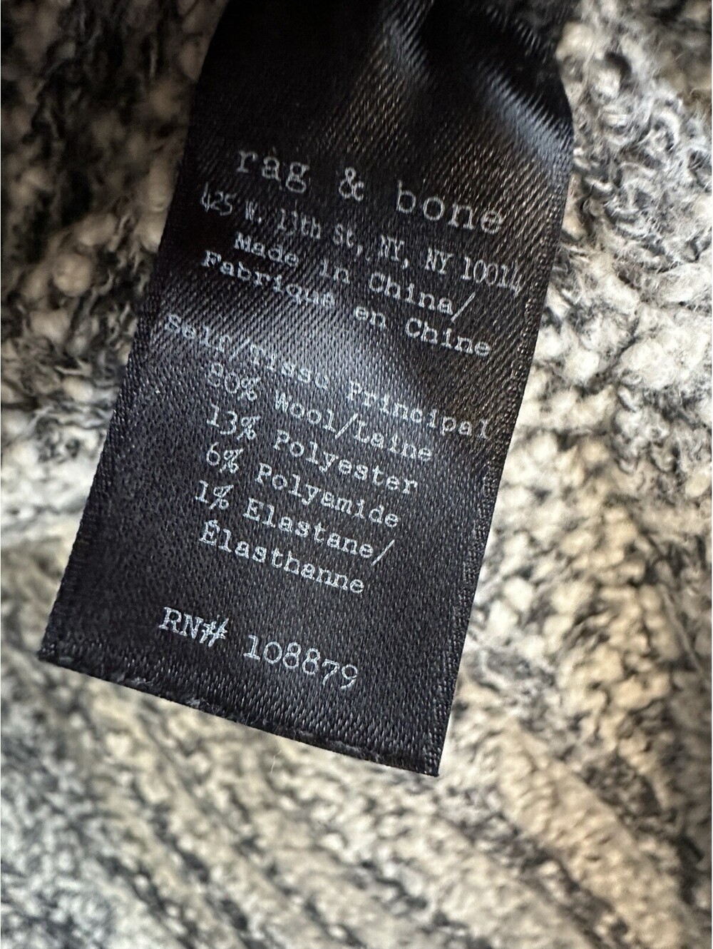 Rag And Bone New York Knit Crewneck Sweater Women’s Size Large - Picture 5 of 8